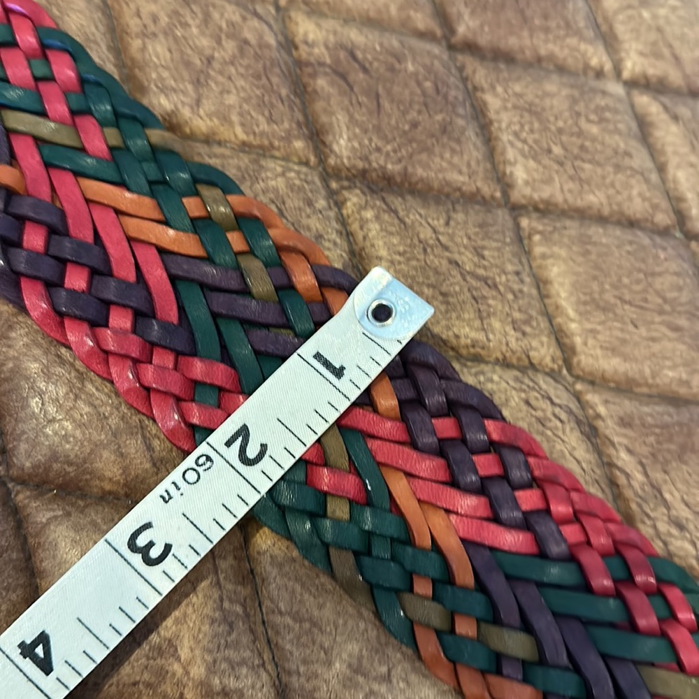 Guatemalan woven leather belt - Picture 6 of 9